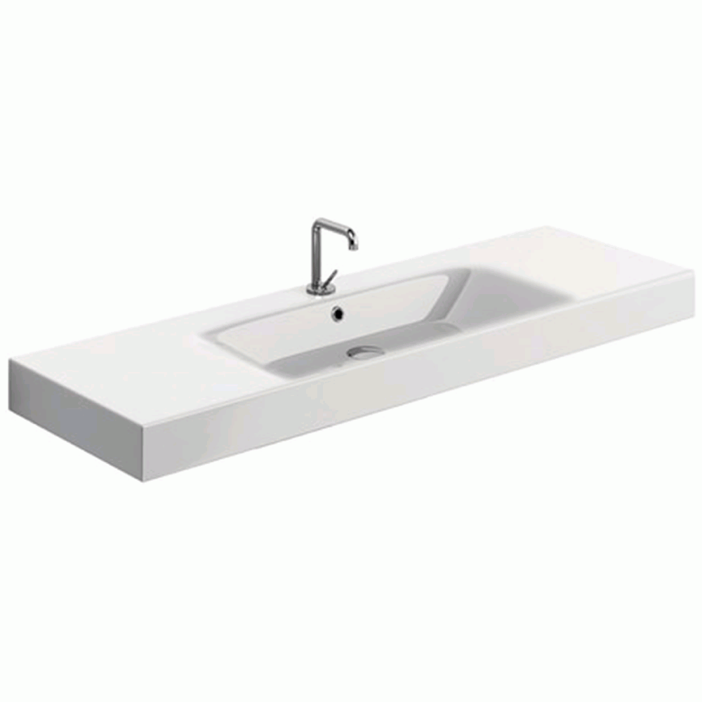 Cento 140 porcelænsåndvask, Hvid Vit