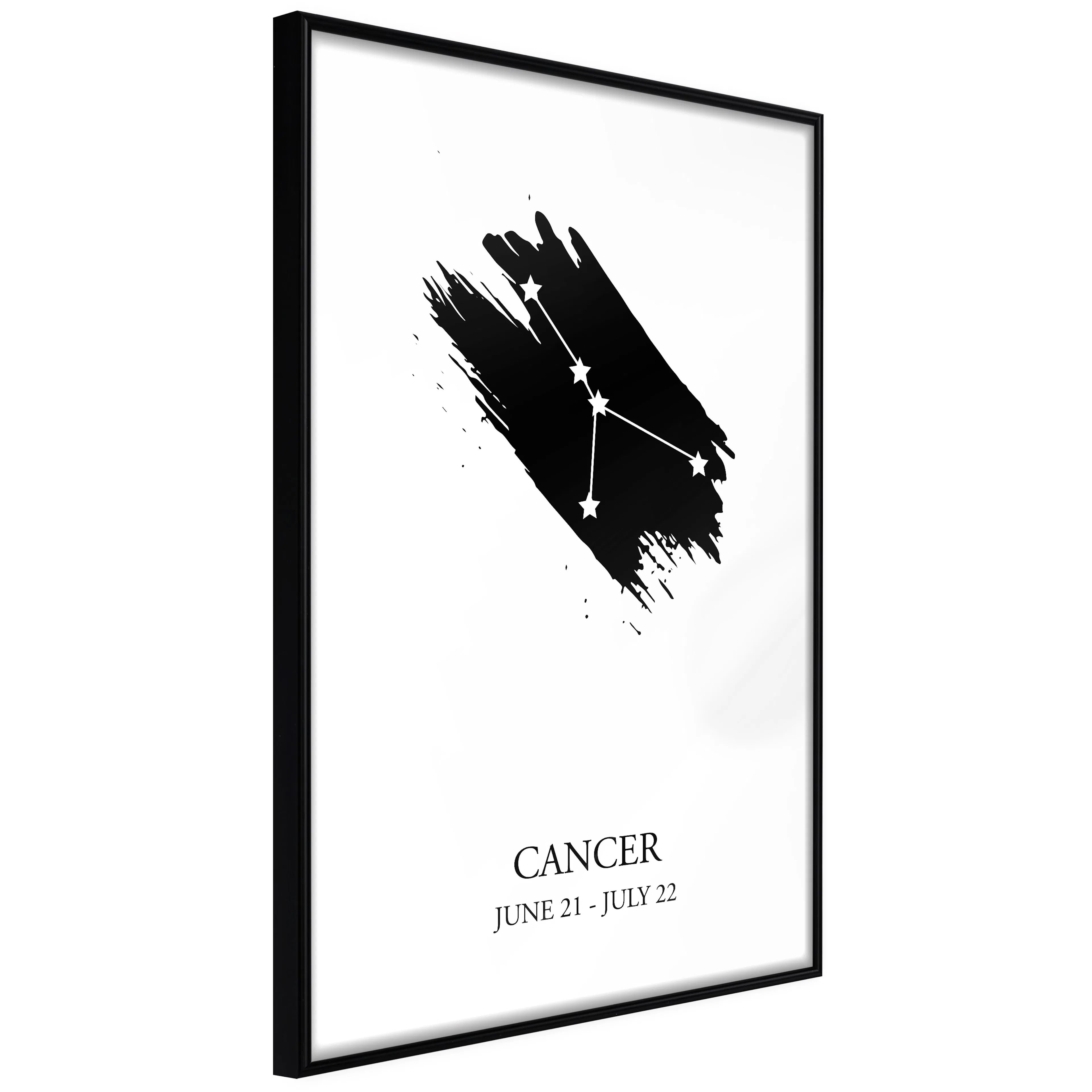 Affisch - Zodiac Signs: Cancer [Poster] 20x30 Svart ram, 20x30 cm