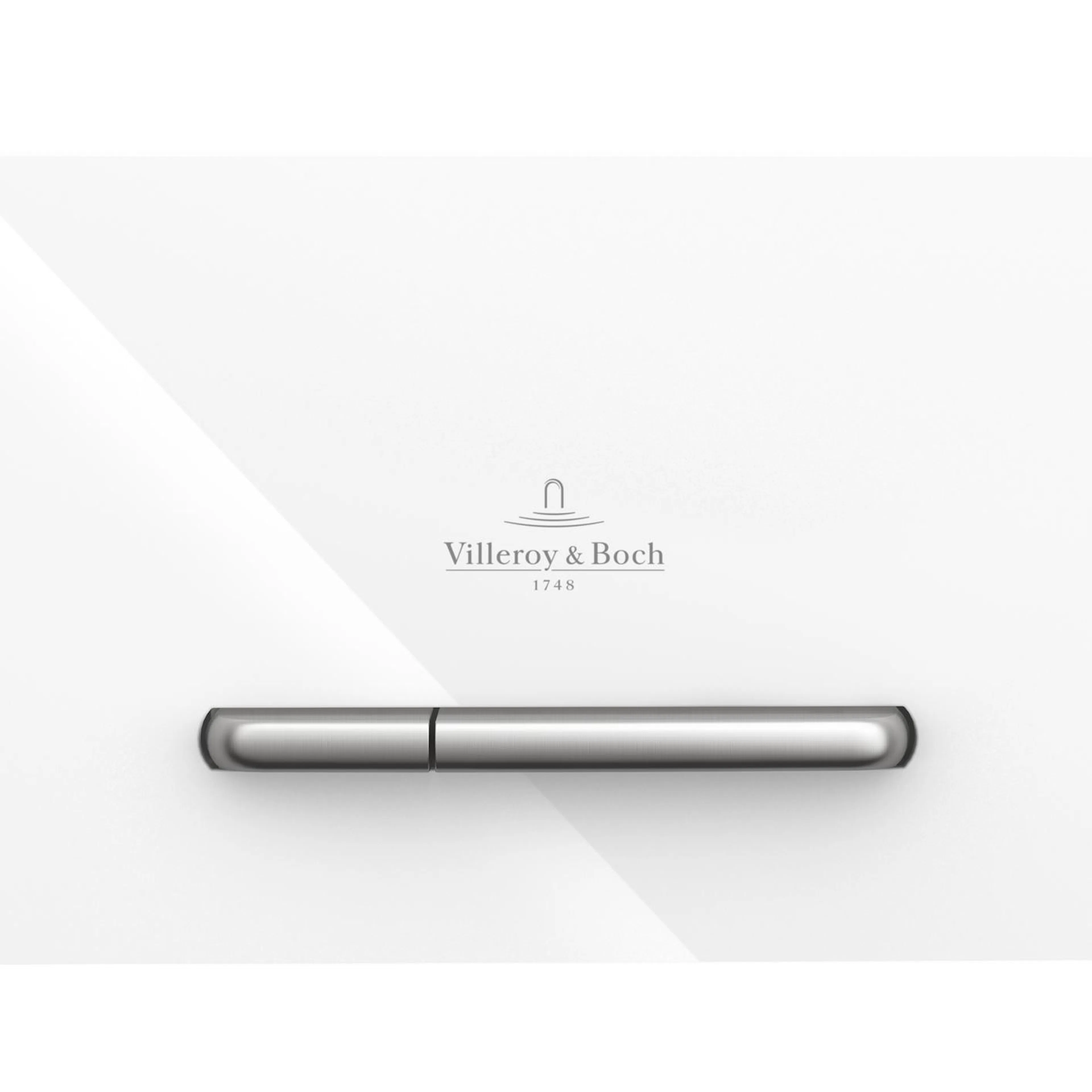 Spolknapp Villeroy & Boch ViConnect installationssystemen 92 Blankvitt glas
