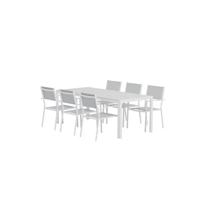 Matgrupp Utomhus Venture Home Break 90x205 cm med 6 st Copacabana Trädgårdsstolar