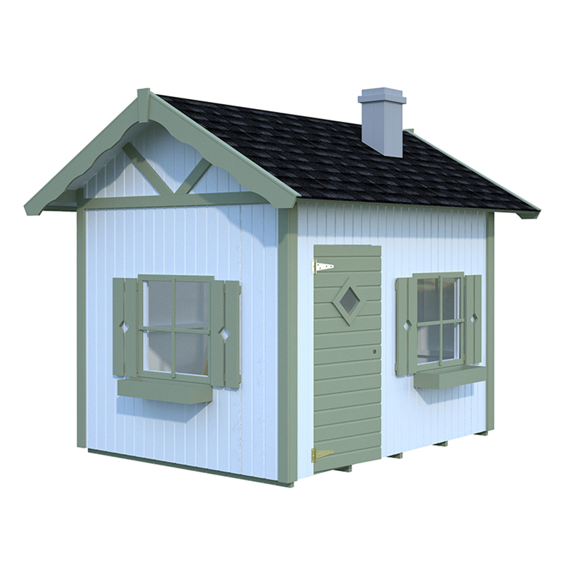 Lekstuga Palmako Grete 3,7 m² Trästuga med Sadeltak