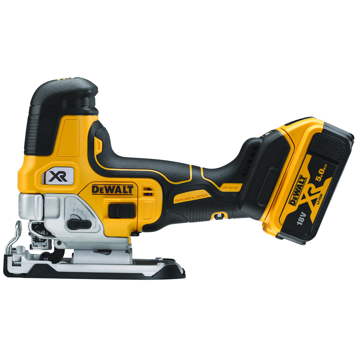 Sticksåg Dewalt DCS335P2 Bodygrip 18V med batteri och laddare