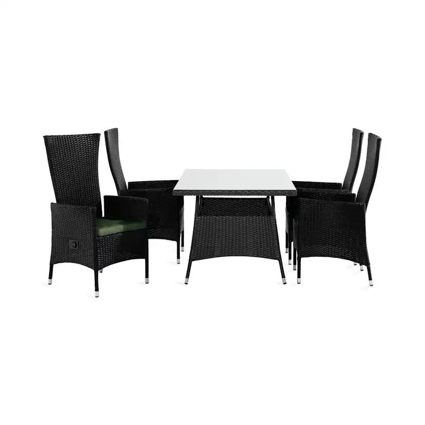 Matgrupp Comfort Garden Thor Matgrupp Utomhus 140x90 med 4 Jenny Fåtölj Ställbar m Dyna