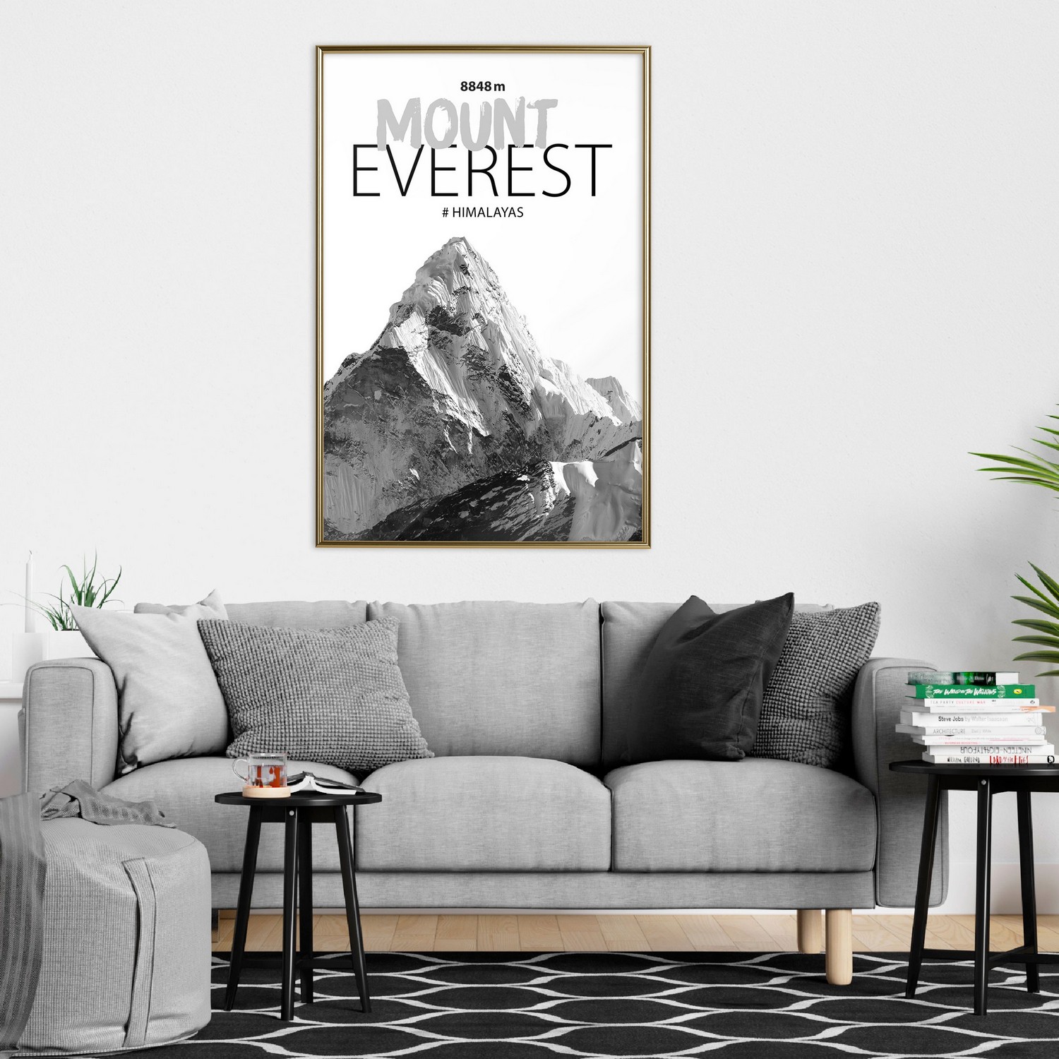 Affisch - Mount Everest [Poster] 20x30 Guld ram, 20x30 cm