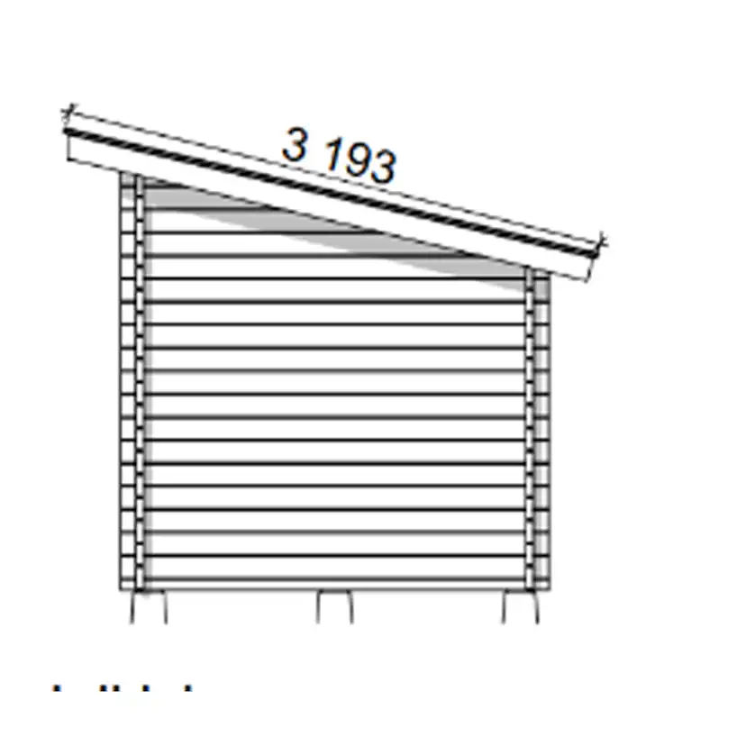 Timmerförråd LP Garden P-M (10m²) Pulpettak