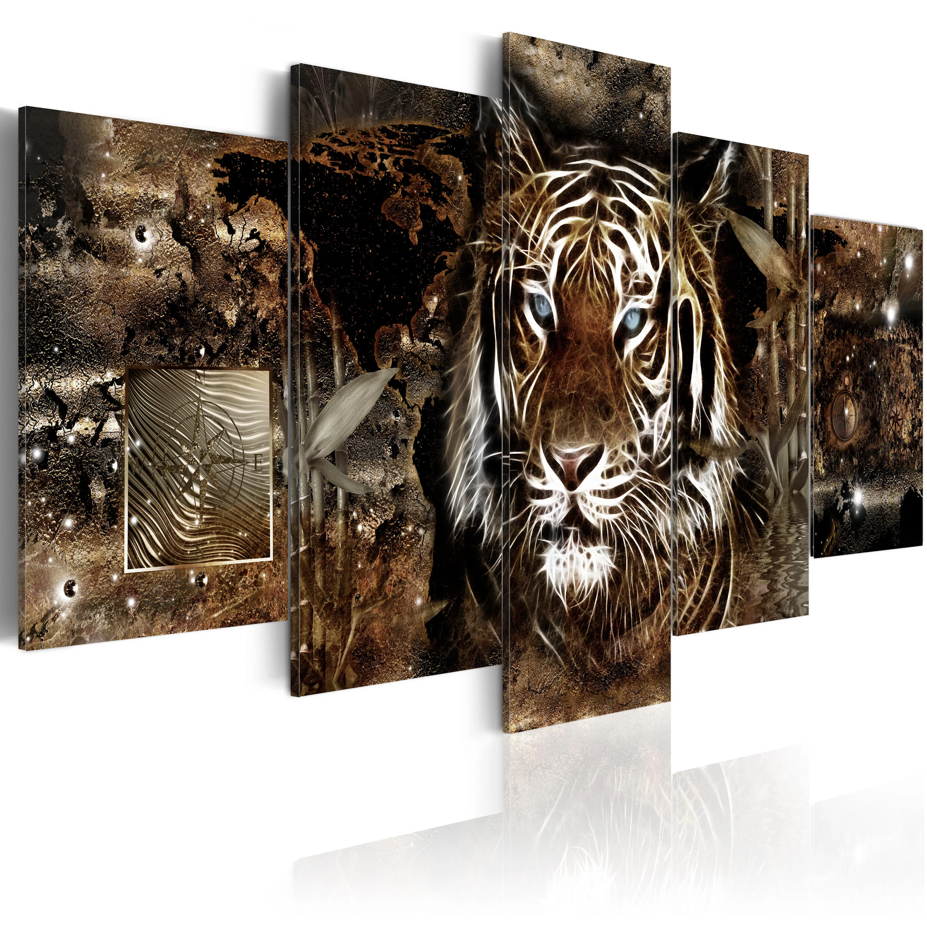 Foto på akryl - Guard of the Jungle [Glass] 200x100 Mått: 200x100 cm