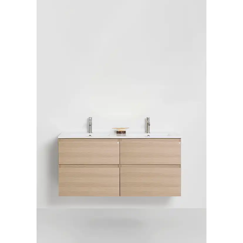 Tvättställsskåp Hafa Go Plus med Tvättställ Ljus Ek, B: 1210mm