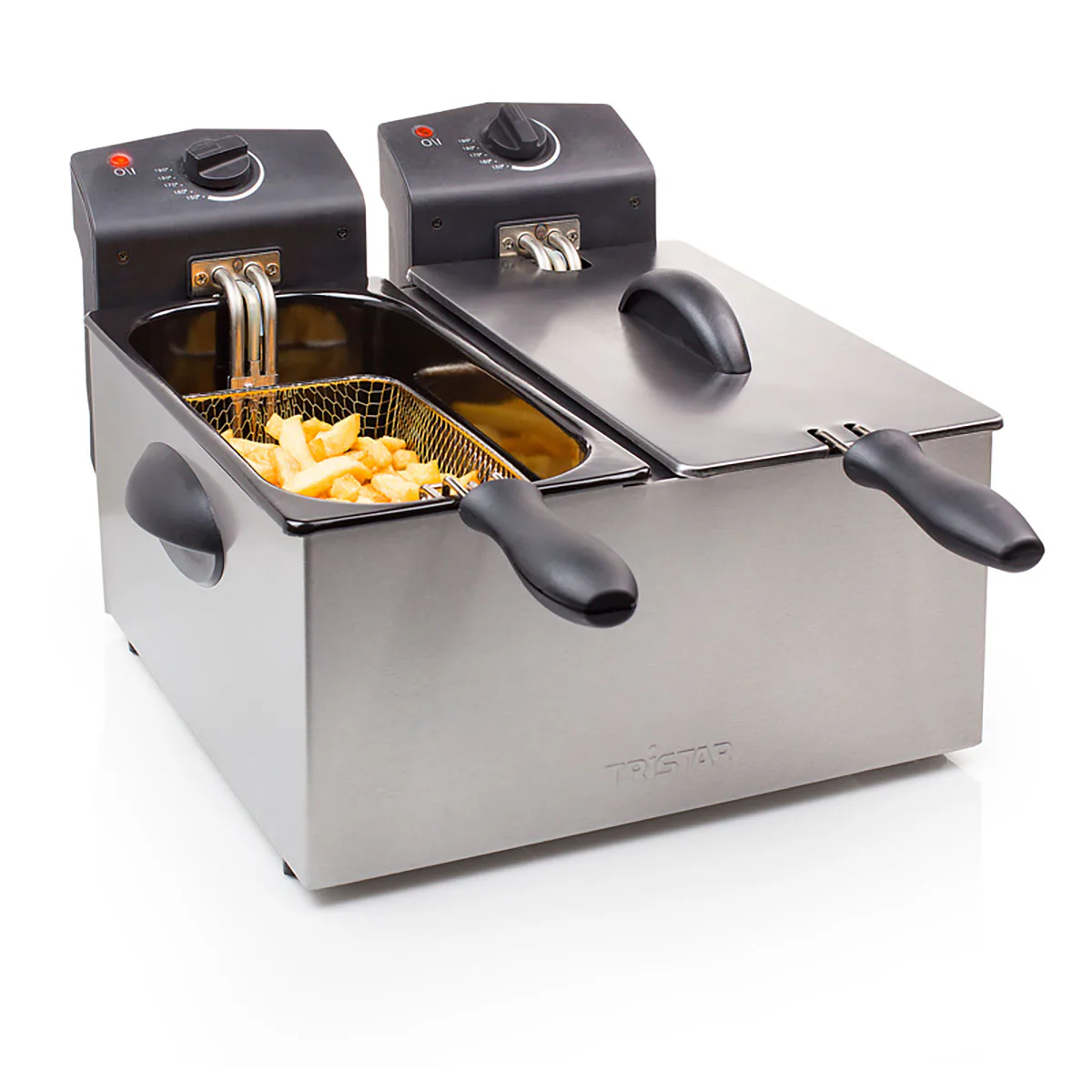 Fritös Tristar Dubbel 2x3L Rostfri