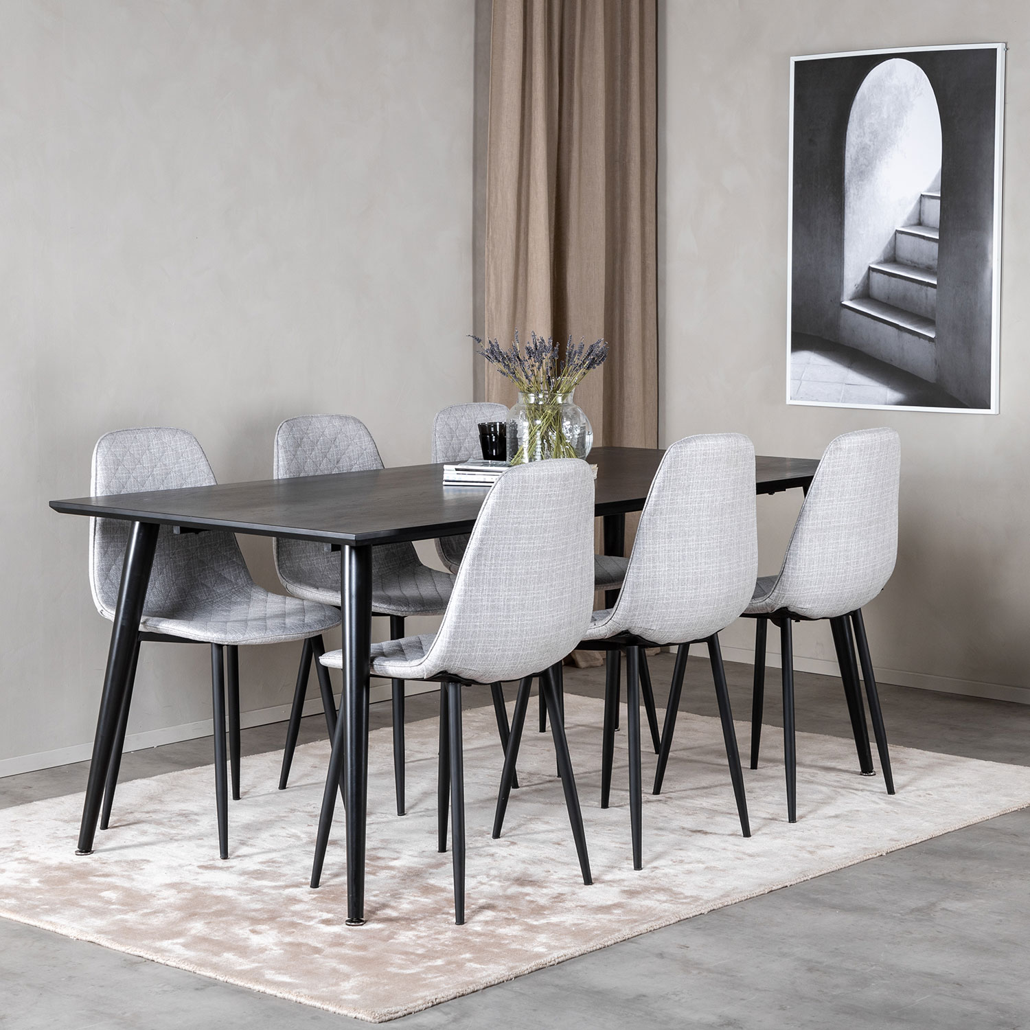 Matgrupp Venture Home Dipp med 6 Polar Diamond stolar