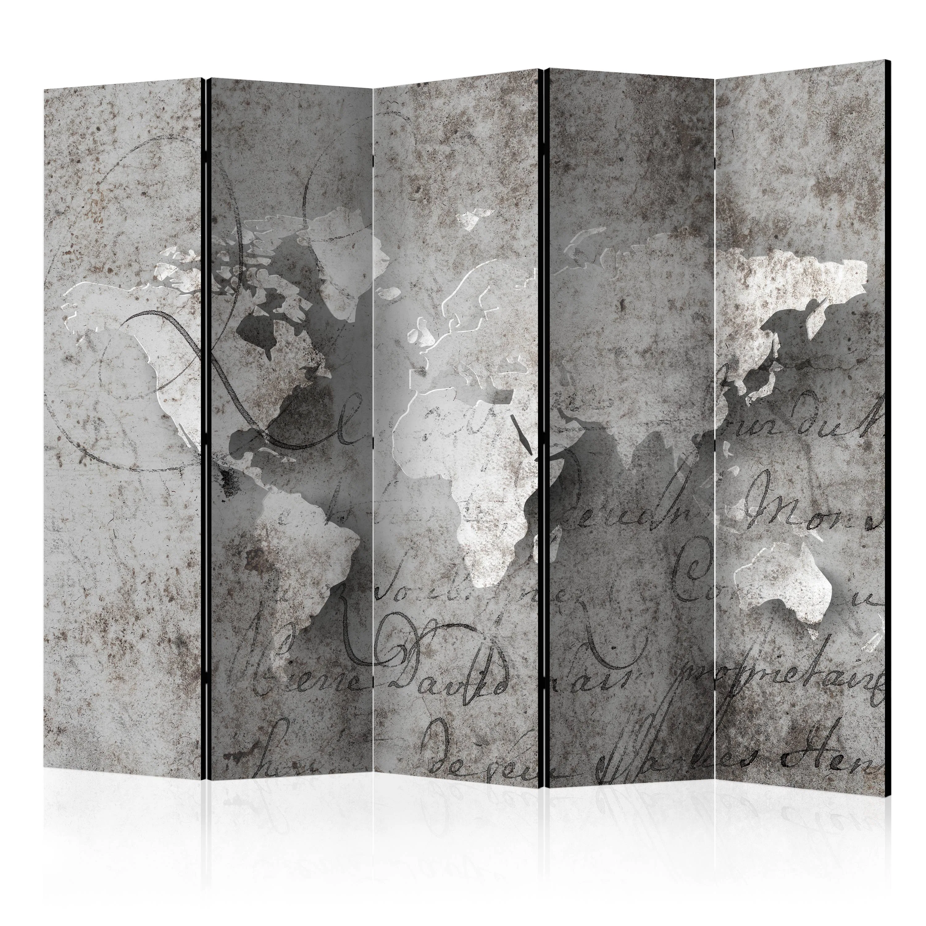 Rumsavdelare Skärmvägg Arkiio Map and Letter II 225x172 cm