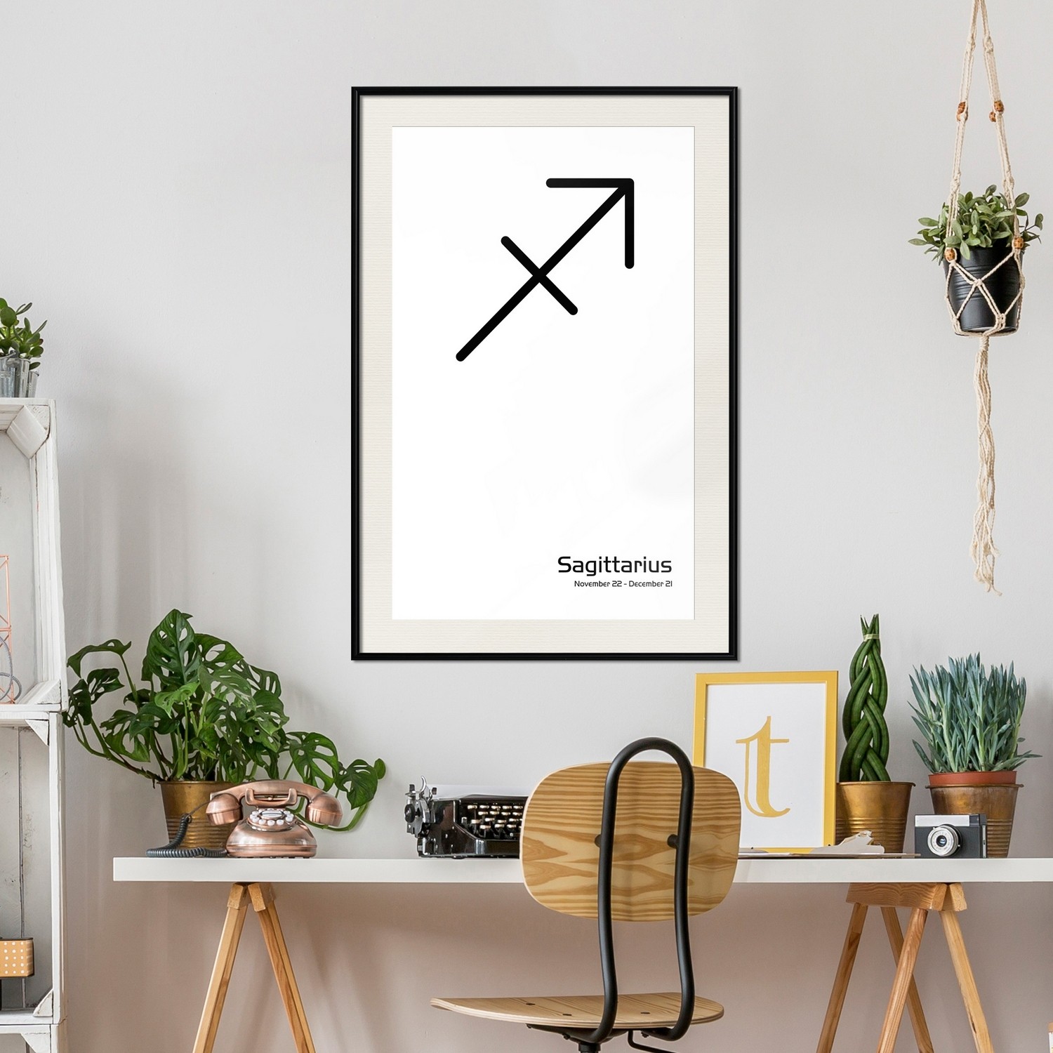 Affisch - Sagittarius [Poster] 40x60 Svart ram med passepartout, 40x60 cm