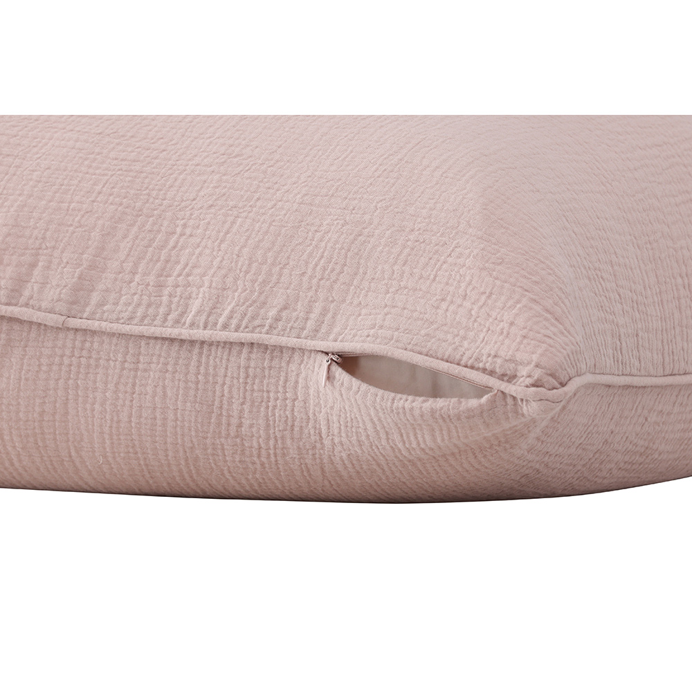 Tyra Cushion Cover Cotton Gauze - Light pink Ljusrosa