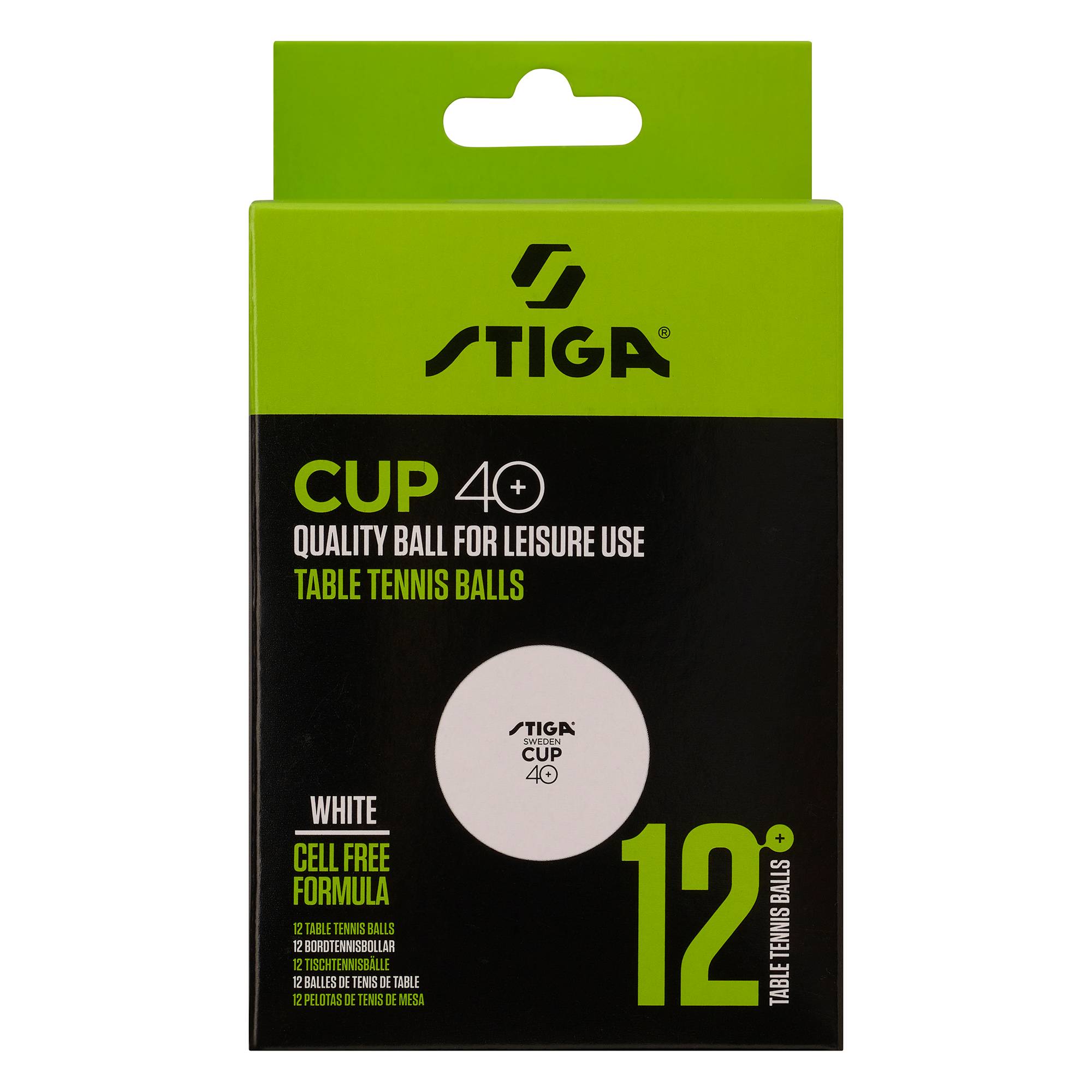 Pingisboll Stiga Sports Cup White 12-Pack