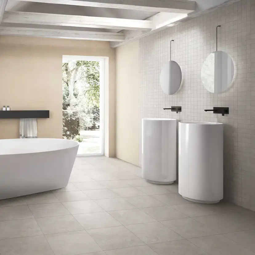 Mosaik Ceramiche Keope Ikon Silver Grå 5x5 cm Matt