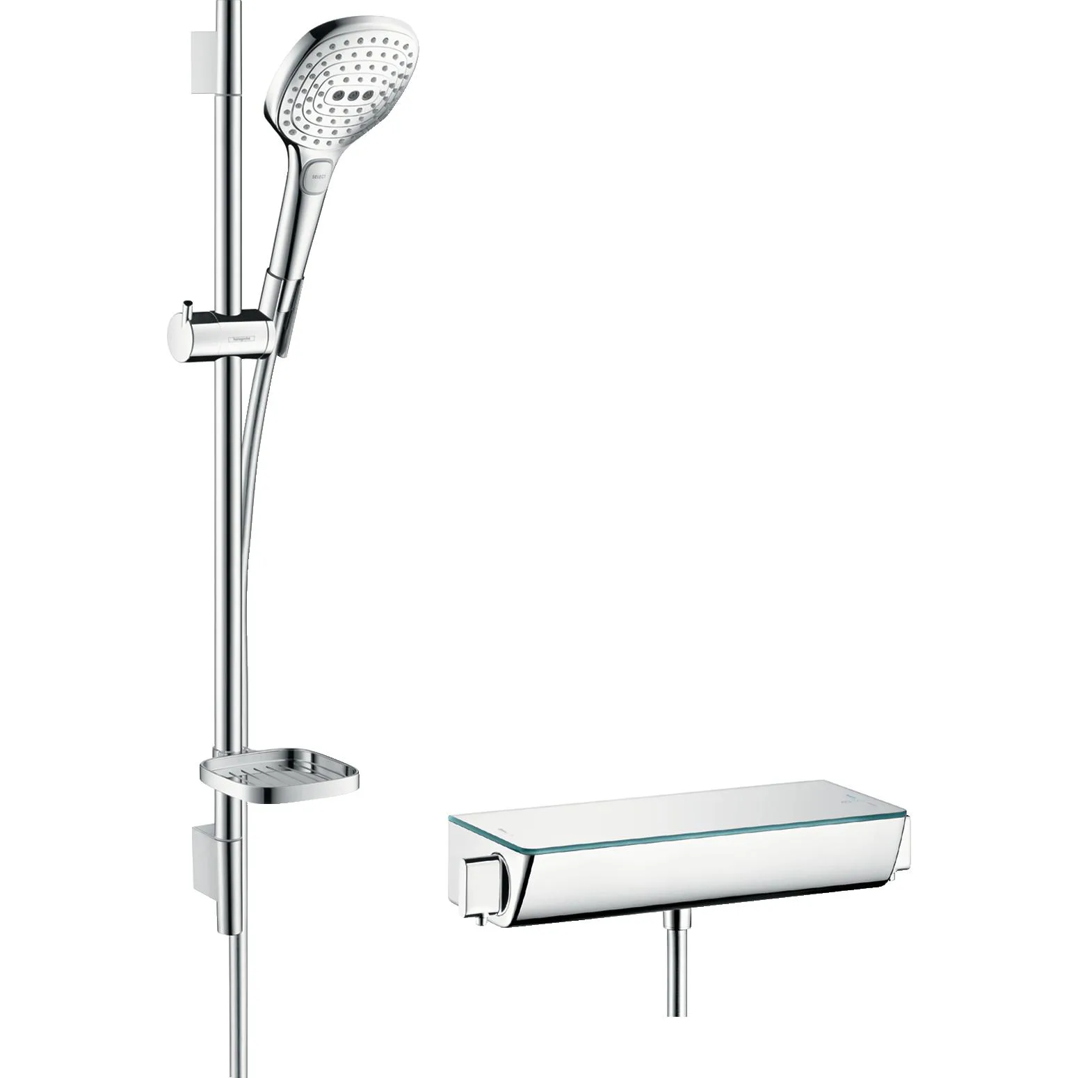 Raindance Select E Duschsystem 120 med Ecostat Select termos Krom, H: 718 mm