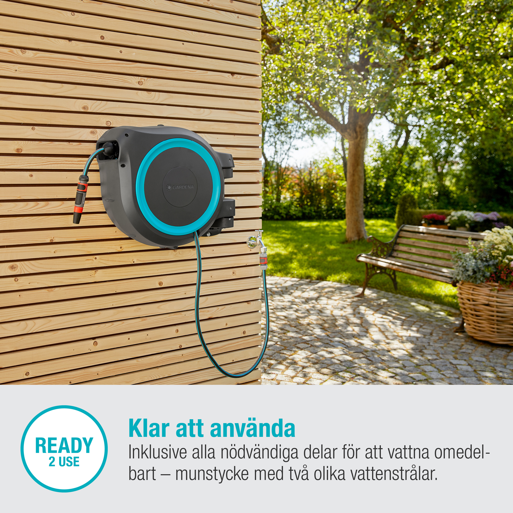Väggslangbox Gardena RollUp L 30m – Praktisk Trädgårdsslang för Effektiv Bevattning