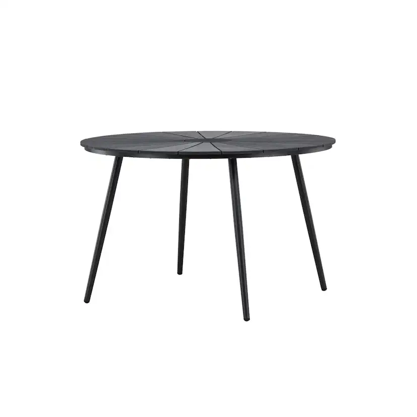 San Vito Dining Table Ø120 - Black / Black Svart