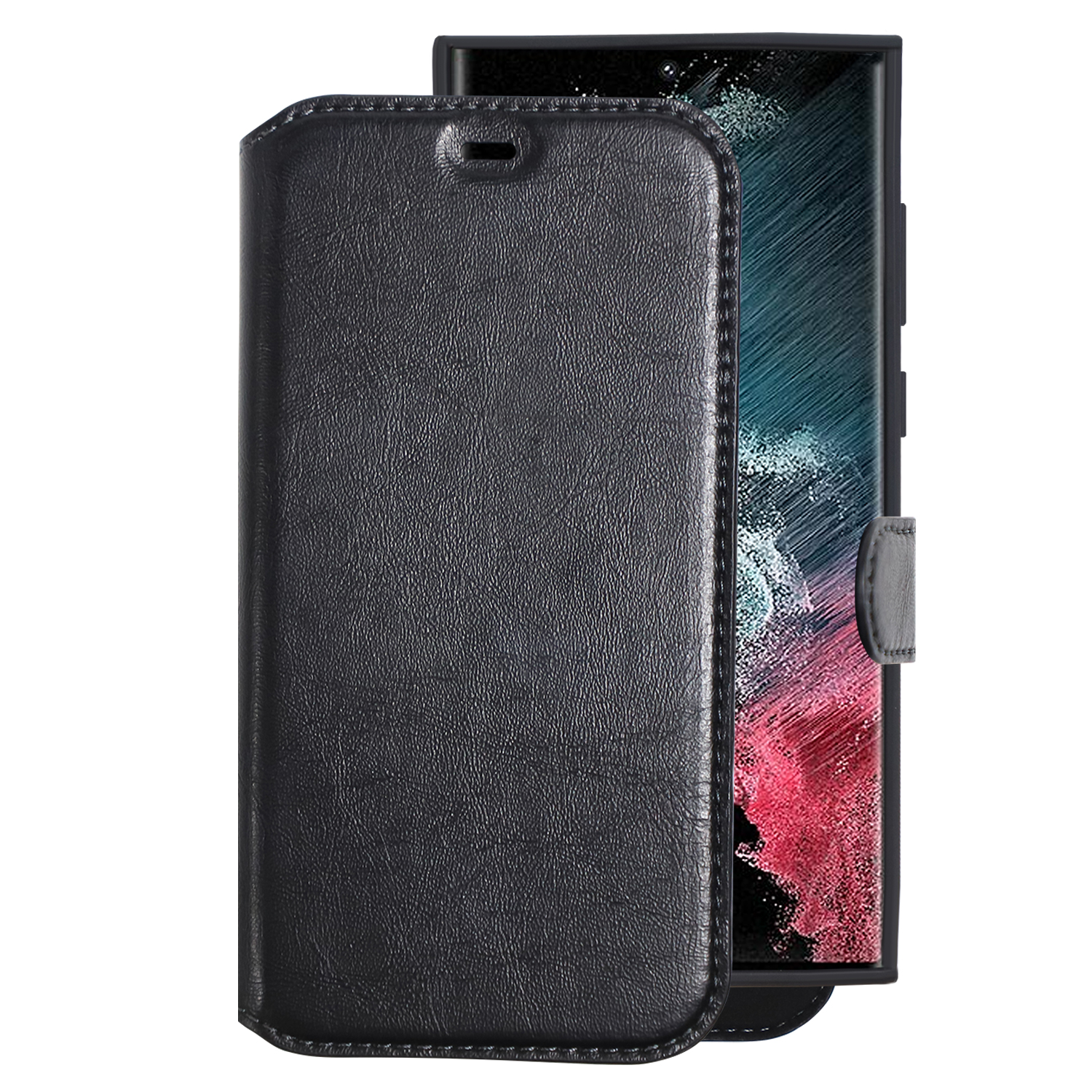 Mobilfodral Champion Slim Wallet Galaxy S22 Ultra Svart