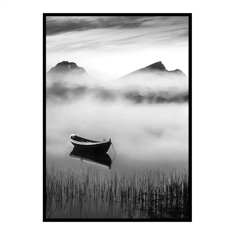 Boat In Mist 21x30 cm