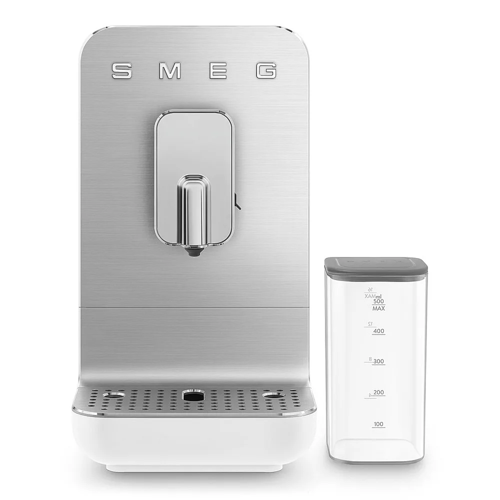 Espressomaskin Smeg BCC13WHMEU Vit med Inbyggd Kaffekvarn och Mjölksystem