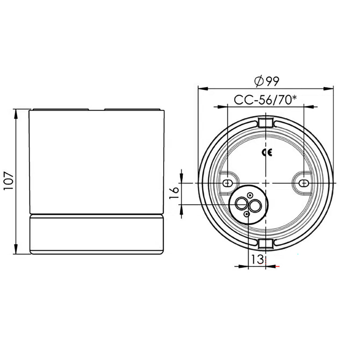 Vägg-/Taklampa Ifö Electric Armatur 10 E27