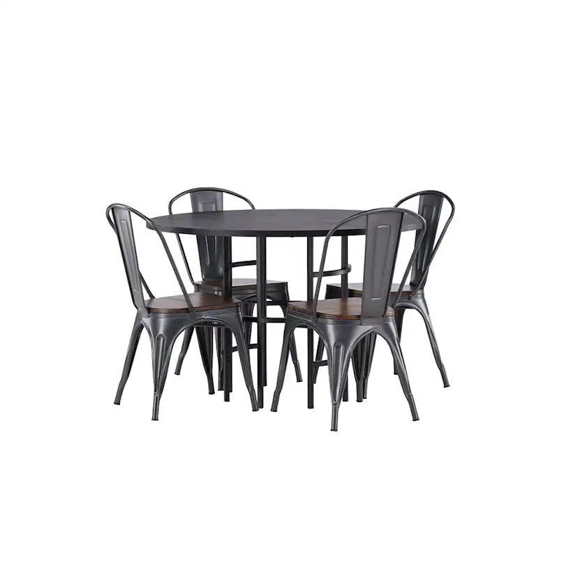 Matgrupp Venture Home Copenhagen Ø 115 cm med 4 Tempe Stolar