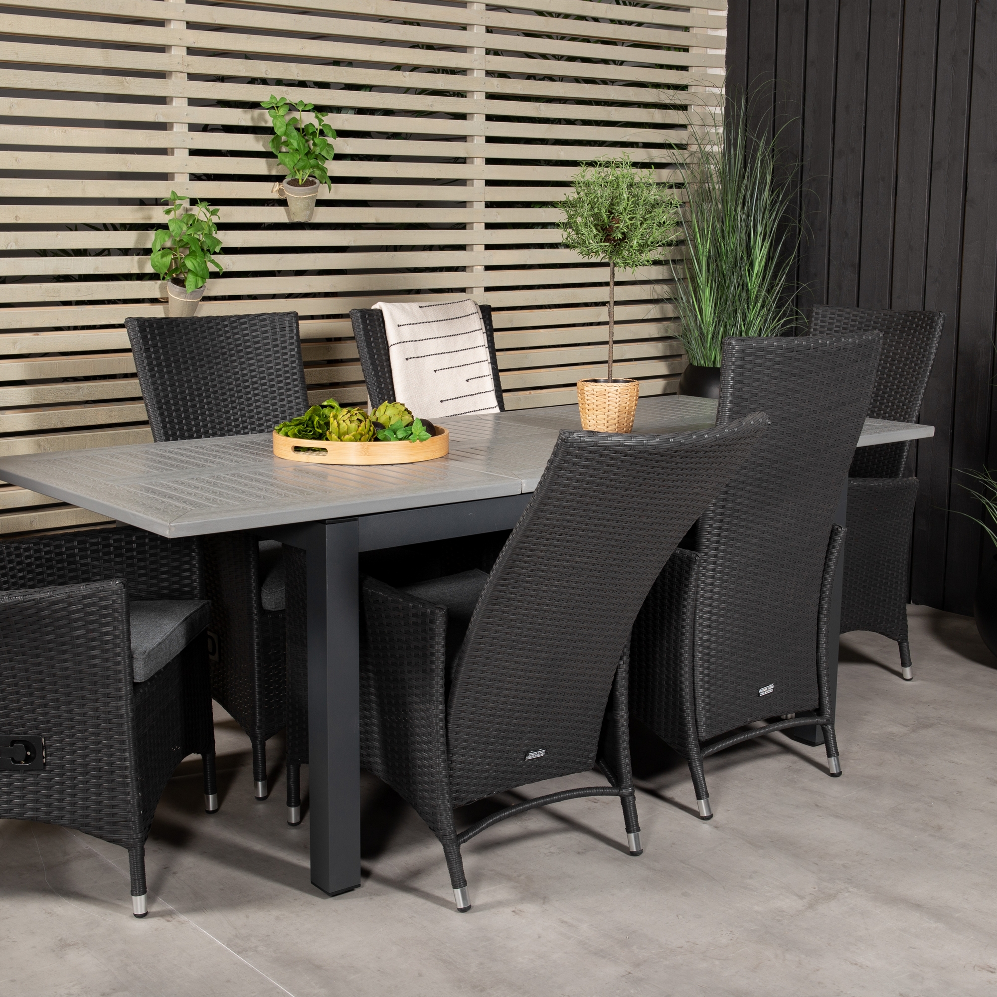 Matgrupp Venture Home Aleyna 160/240 med 6 Pishi Matstolar