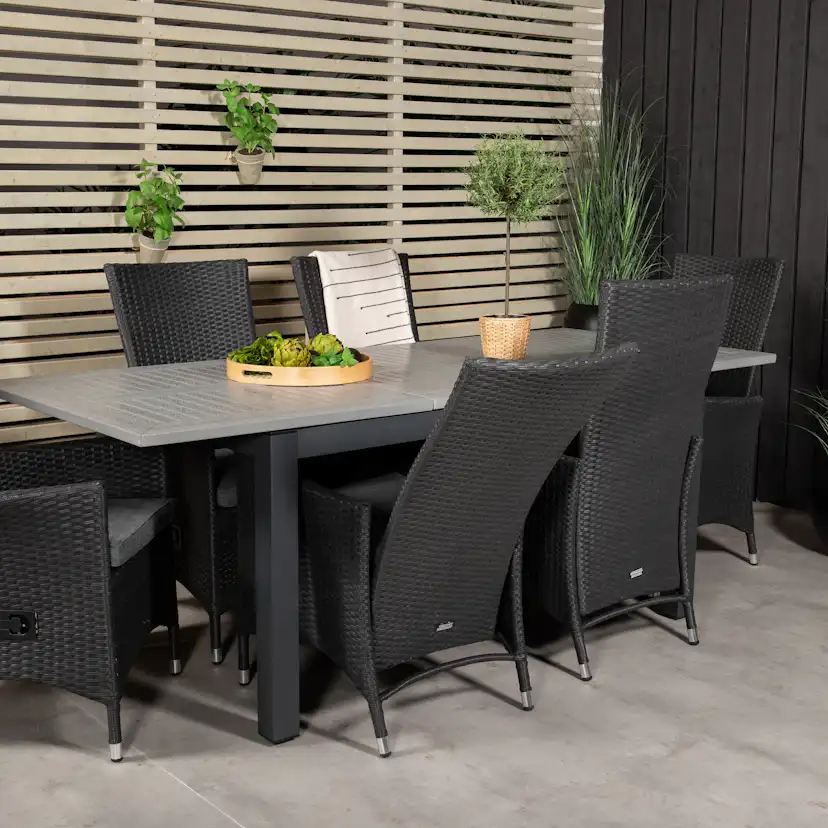 Matgrupp Venture Home Aleyna 160/240 med 6 Pishi Matstolar