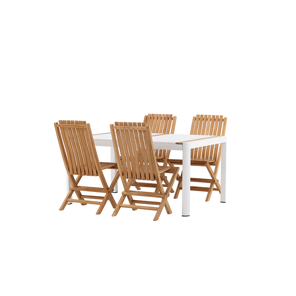 Matgrupp Utomhus Venture Home Togo 150x100 cm med 4 Ghana Trädgårdsstolar