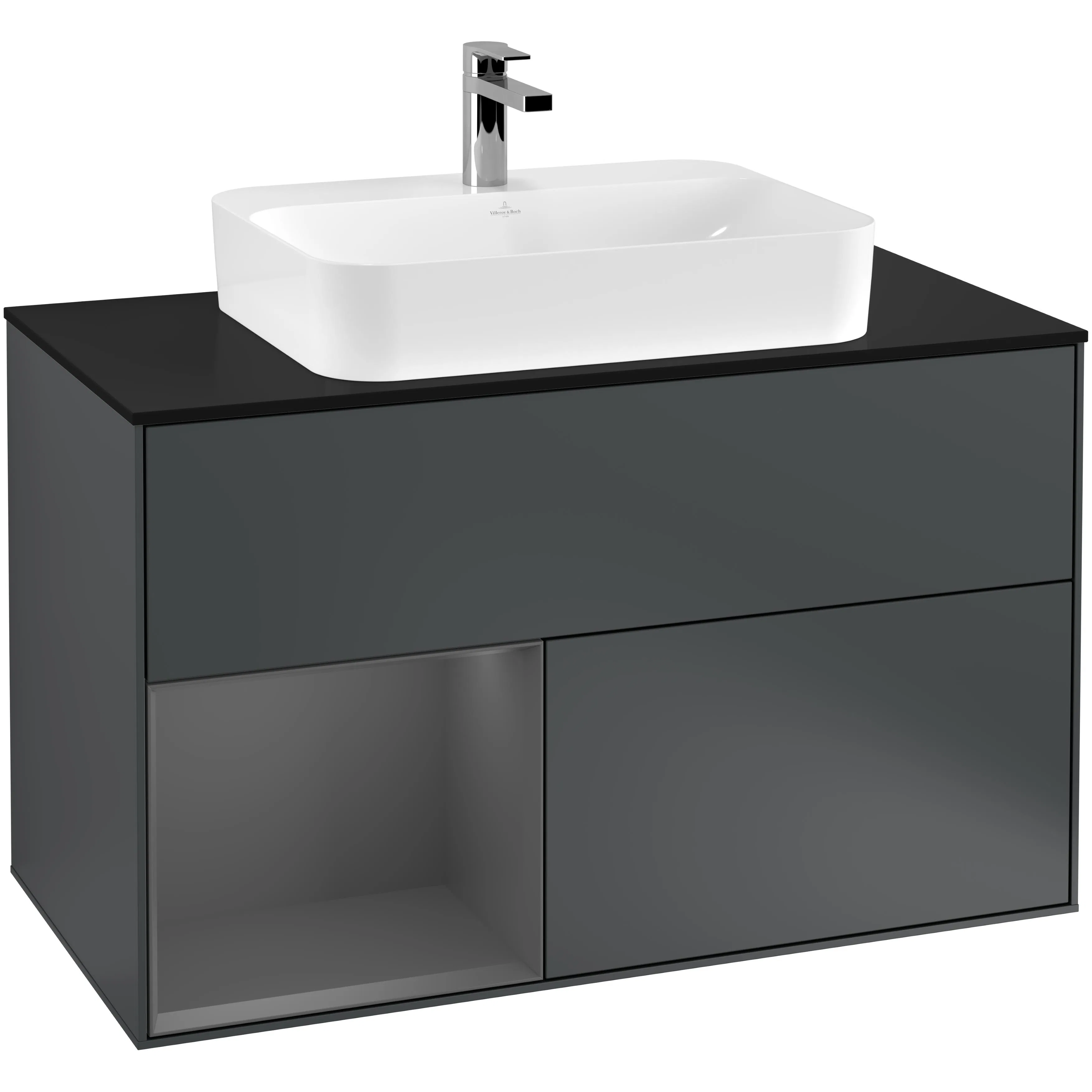 Tvättställsskåp Villeroy & Boch Finion med 2 Lådor Hylla och Bänkskiva för Ytmonterat Tvättställ