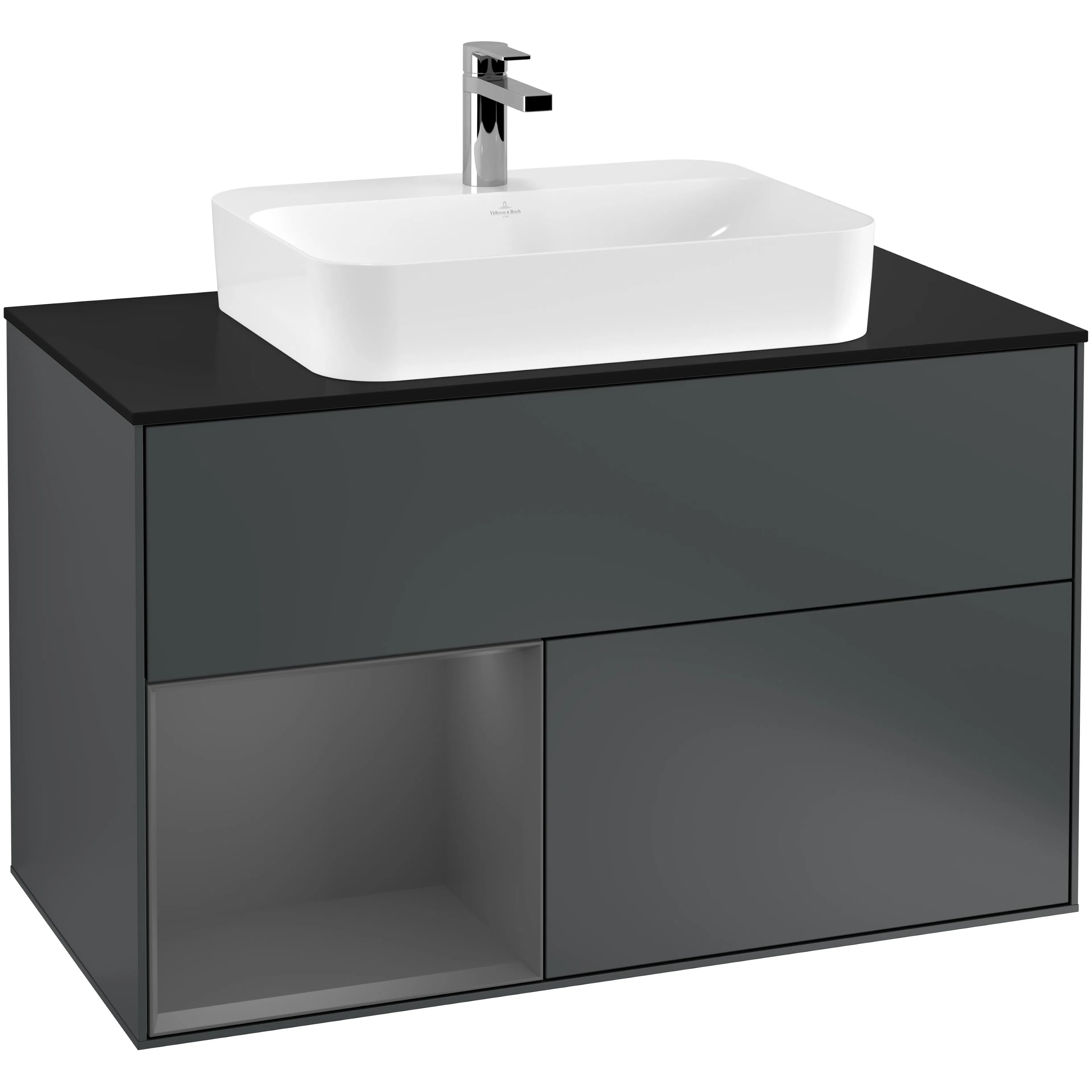 Tvättställsskåp Villeroy & Boch Finion med 2 Lådor Hylla och Bänkskiva för Ytmonterat Tvättställ
