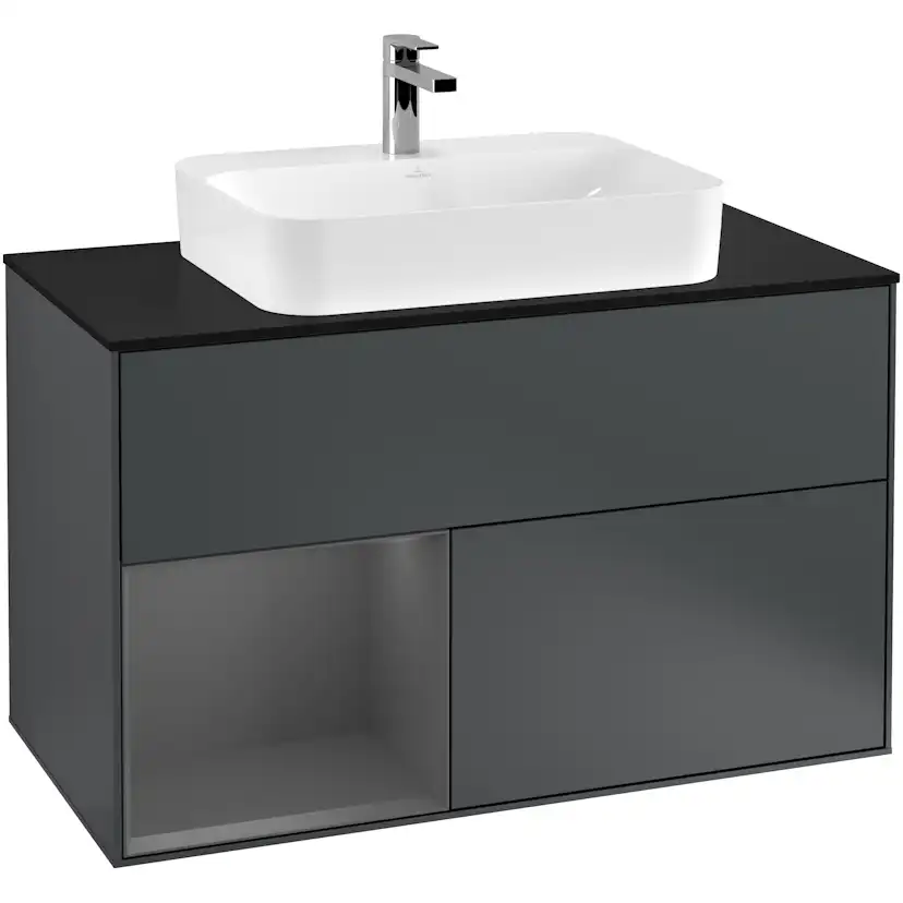 Tvättställsskåp Villeroy & Boch Finion med 2 Lådor Hylla och Bänkskiva för Ytmonterat Tvättställ