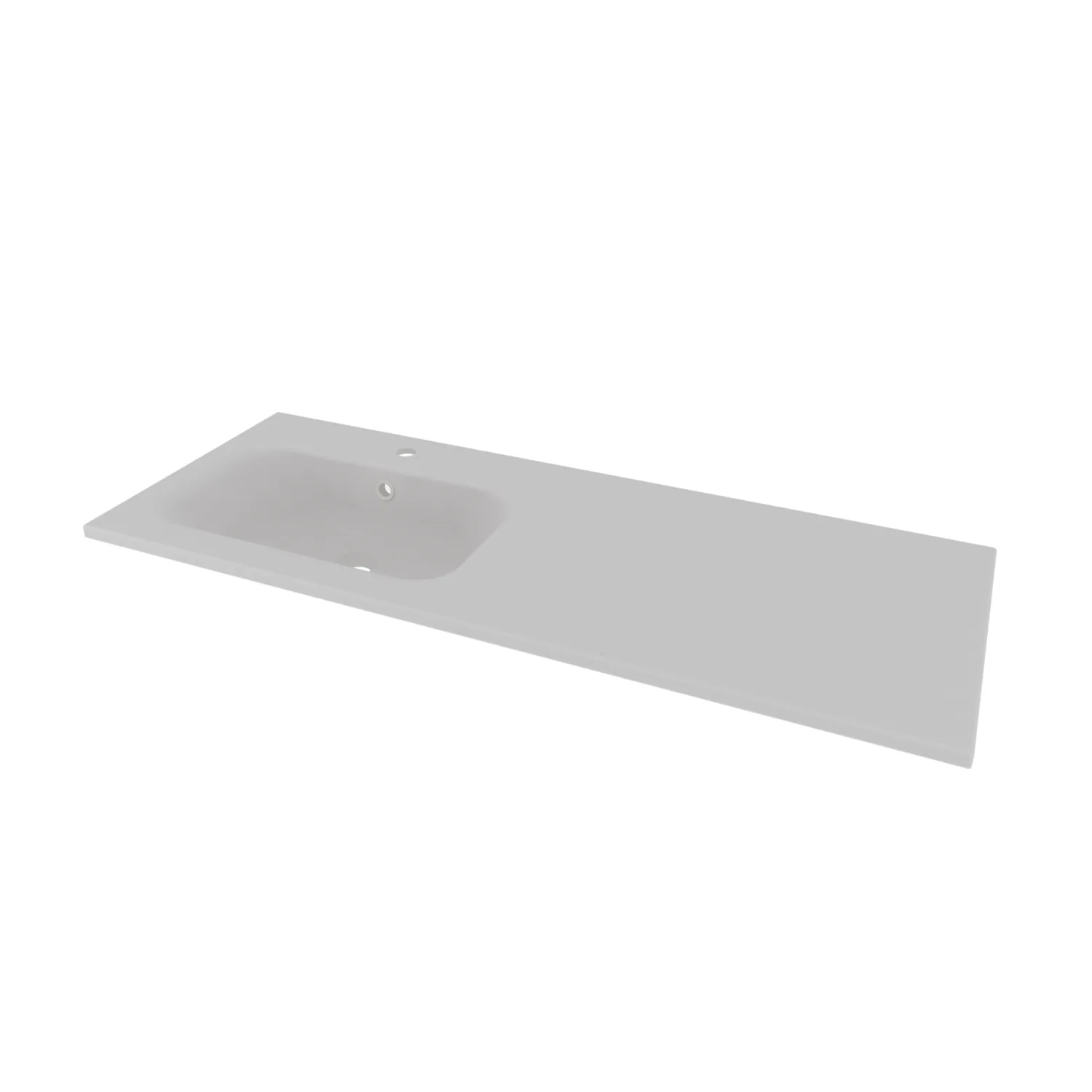 Tvättställ Sel 120x45V mattvit Matt Vit, Enkel, Vänster
