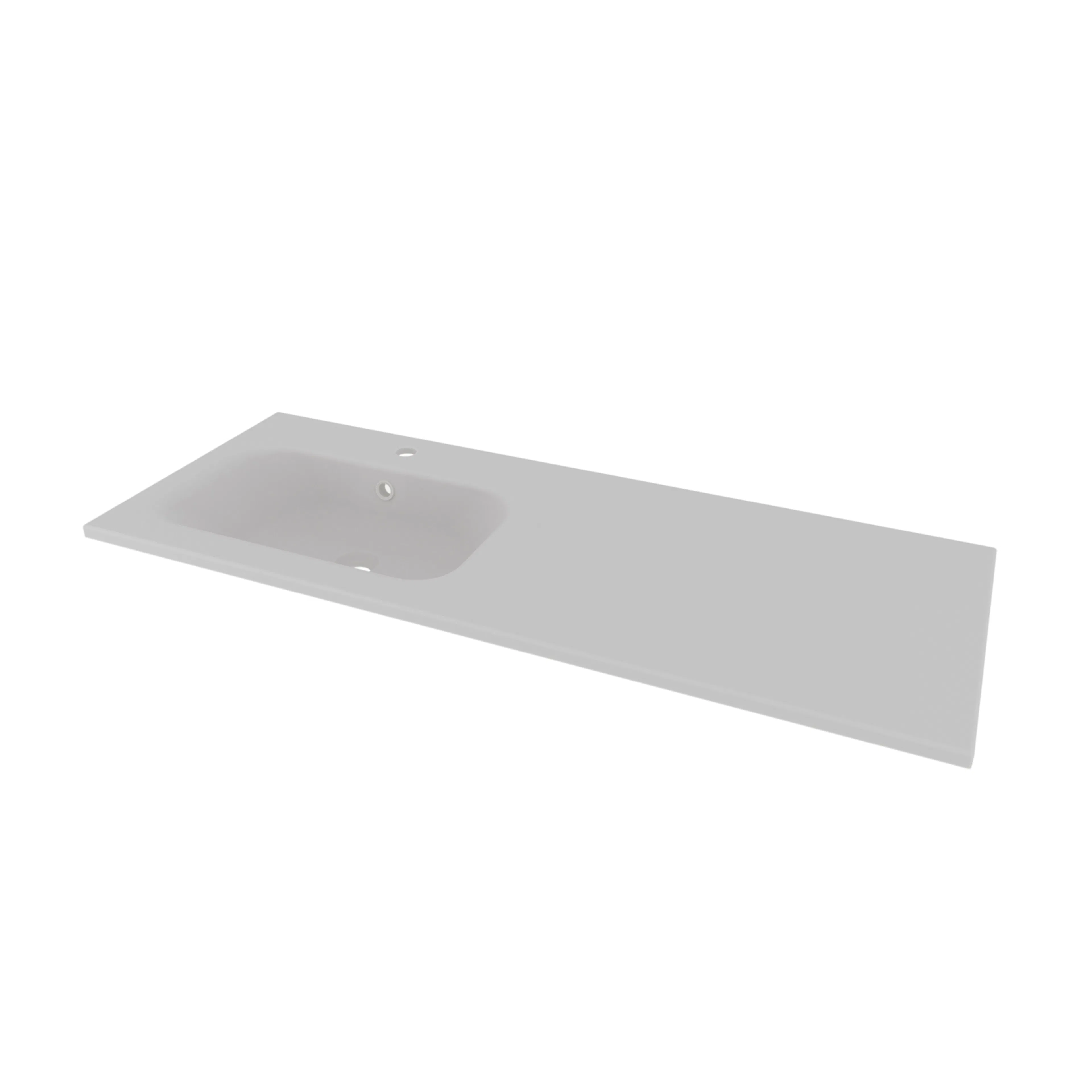 Tvättställ Sel 120x45V mattvit Matt Vit, Enkel, Vänster
