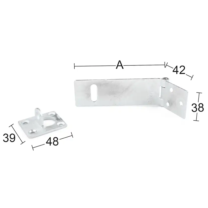 LEDHASP HABO 115MM VARMGALV Varmgalvaniserad Längd: 115 mm