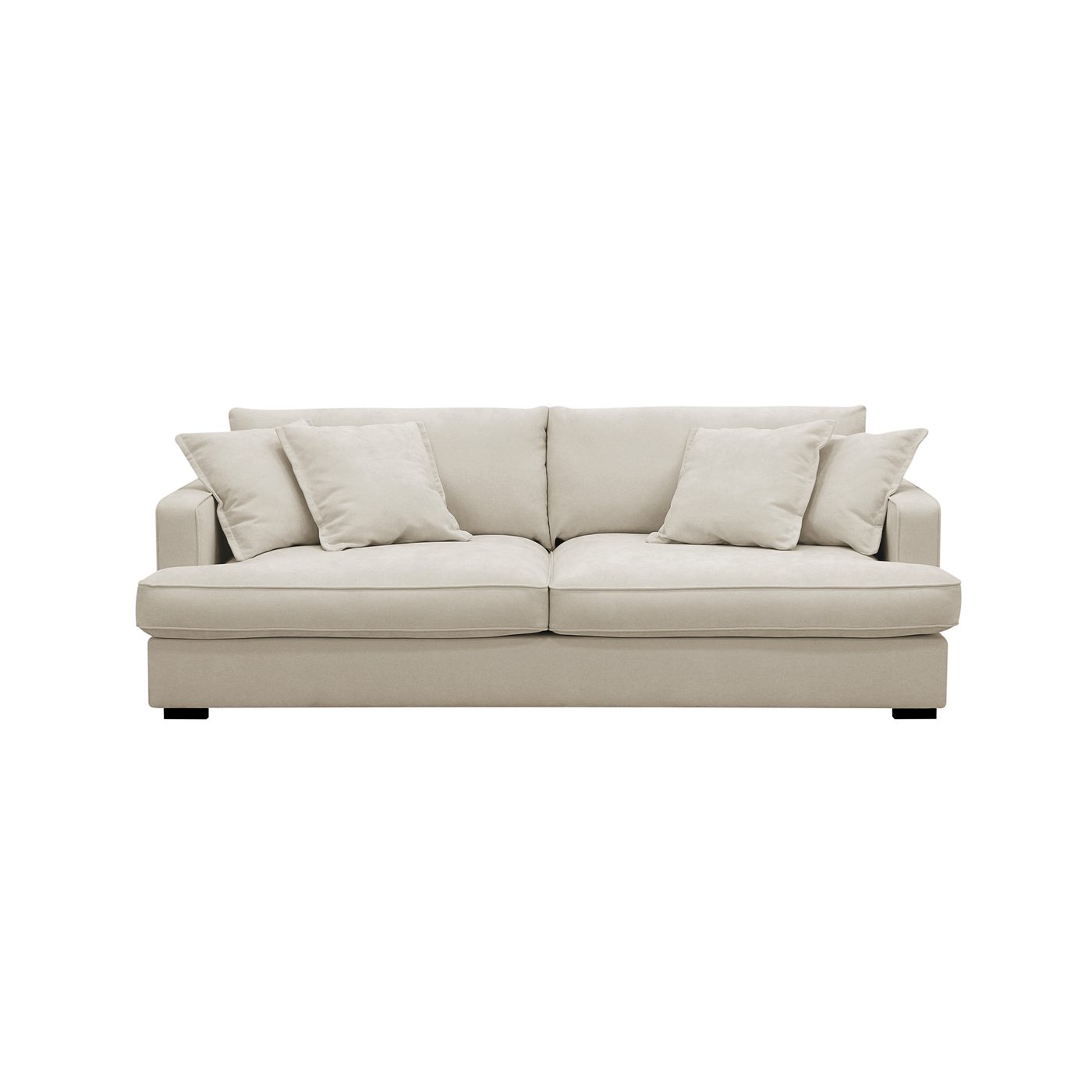 Soffa Scandinavian Choice Rossita Lyx 2,5-sits Extra djup i Tyg Storm 02, Beige Tygx