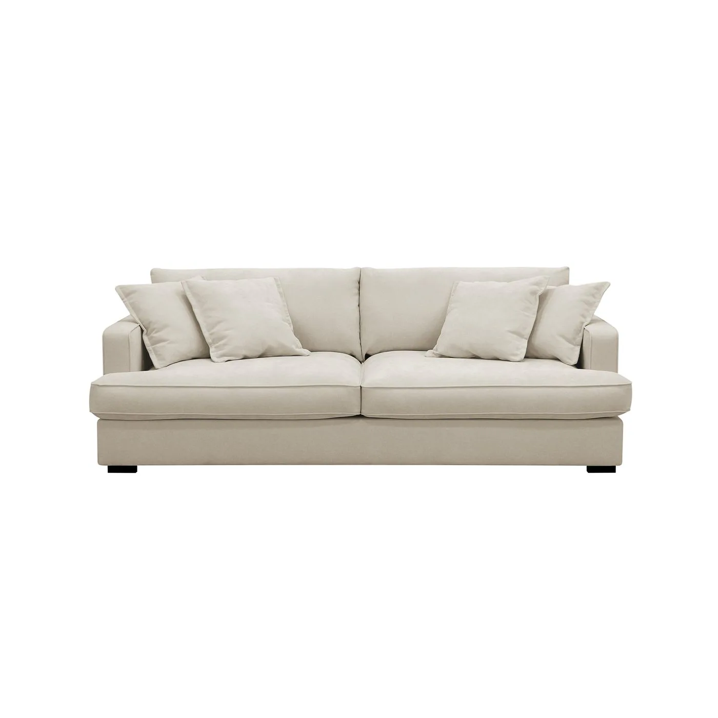 Soffa Scandinavian Choice Rossita Lyx 2,5-sits Extra djup i Tyg Storm 02, Beige Tygx