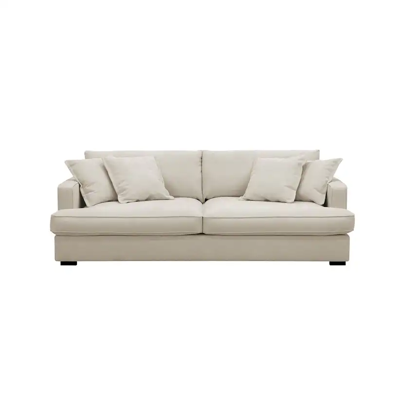 Soffa Scandinavian Choice Rossita Lyx 2,5-sits Extra djup i Tyg Storm 02, Beige Tygx