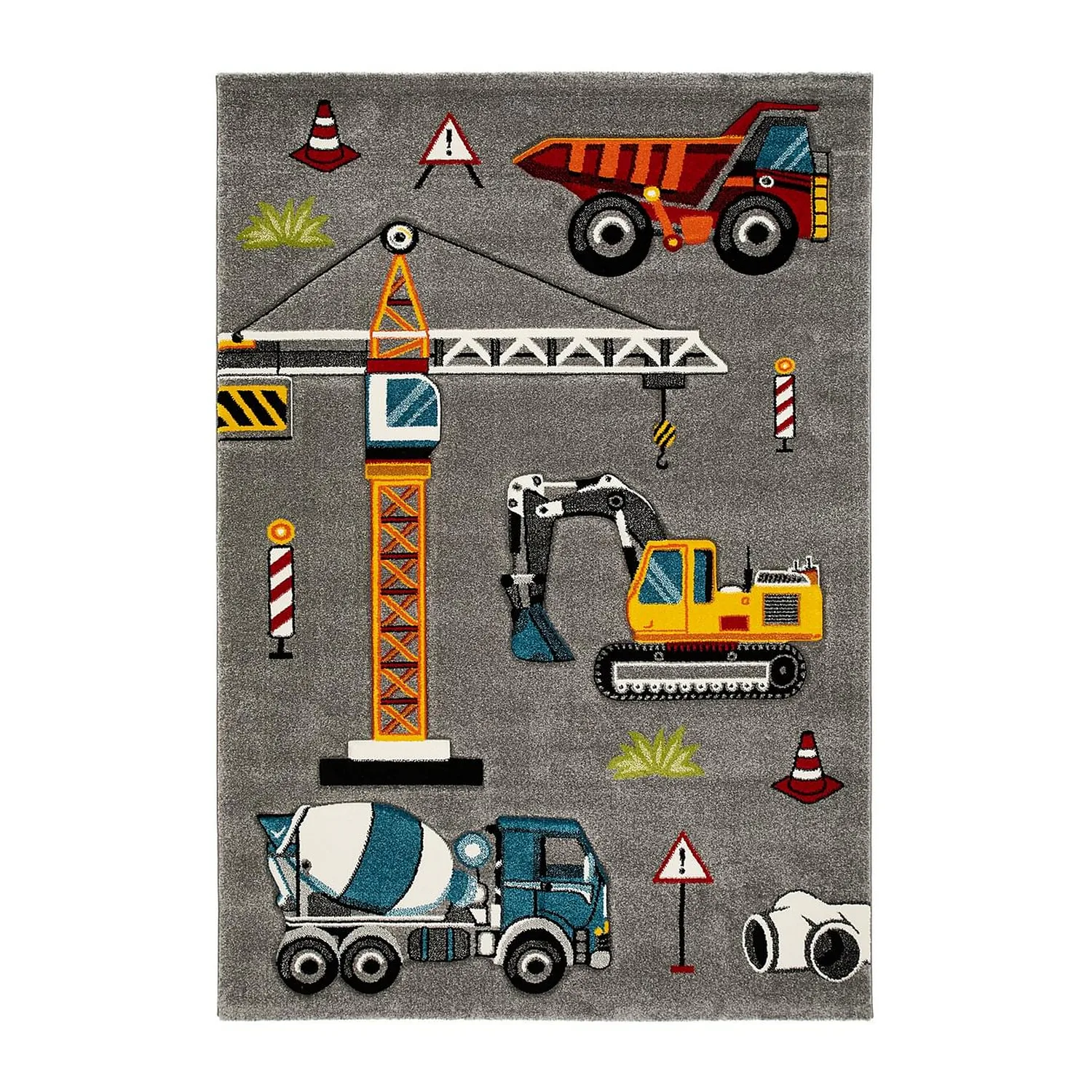 Barnmatta KM Carpets Atlas Byggare Grå