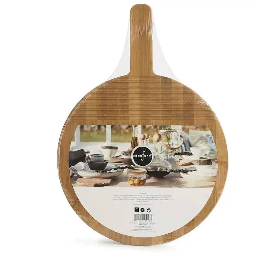 Skärbräda Sagaform Nature Rund Bambu med Handtag