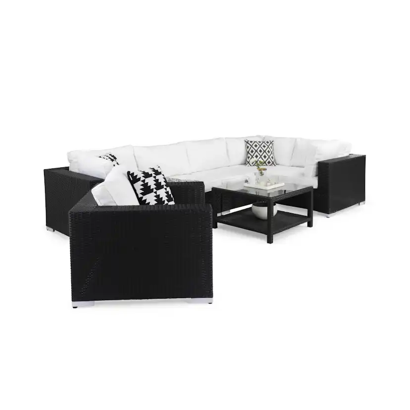 Loungegrupp Comfort Garden Bahamas 6-sits med Fåtölj och Bord 75x75