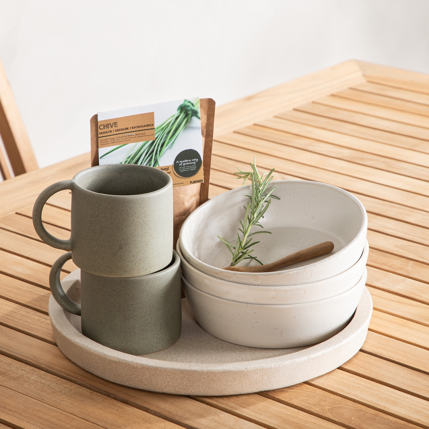 Panama - Table - 224/324*100 - Vit Alu/Teak Vit/Teak