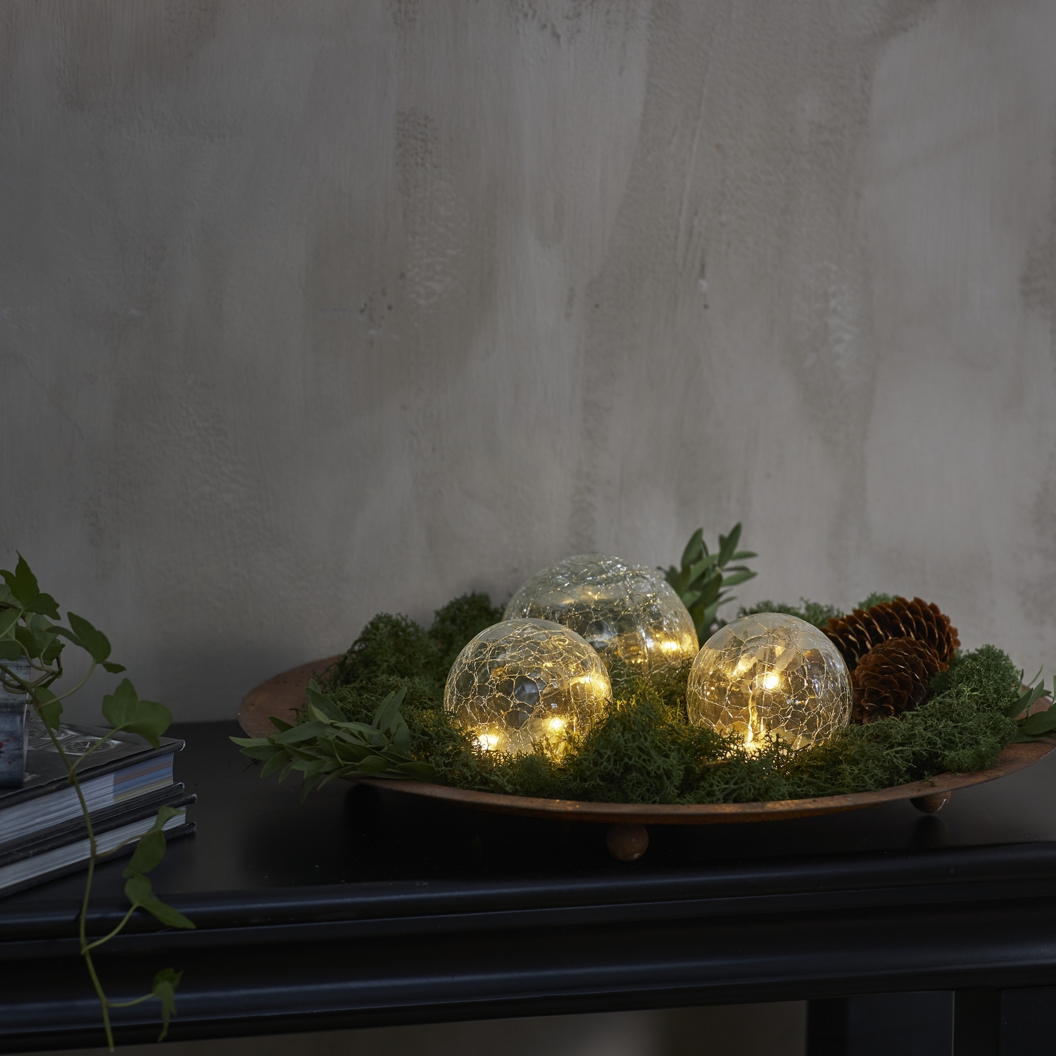 Glasdekoration Star Trading 3-pack B/O