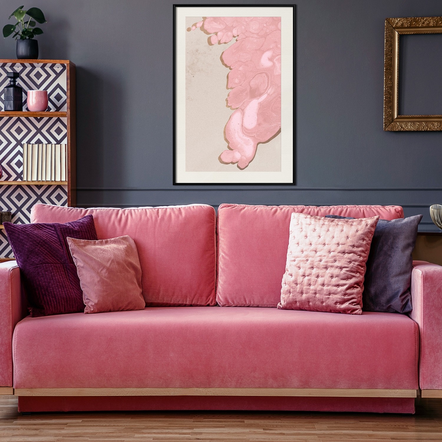 Affisch - Pastel Tide [Poster] 20x30 Svart ram med passepartout, 20x30 cm