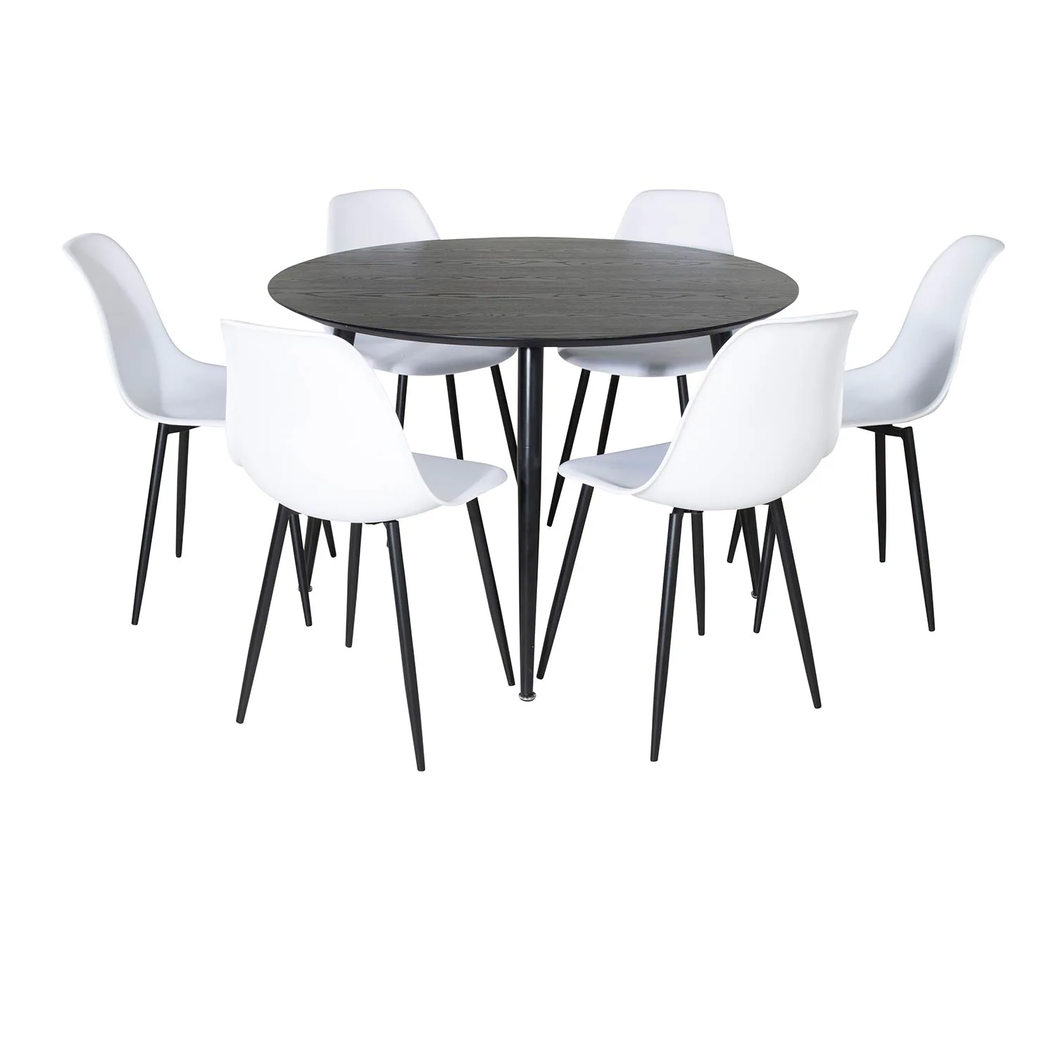 Matgrupp Venture Home Dipp Ø115 cm med 6 Polar Plast Stolar
