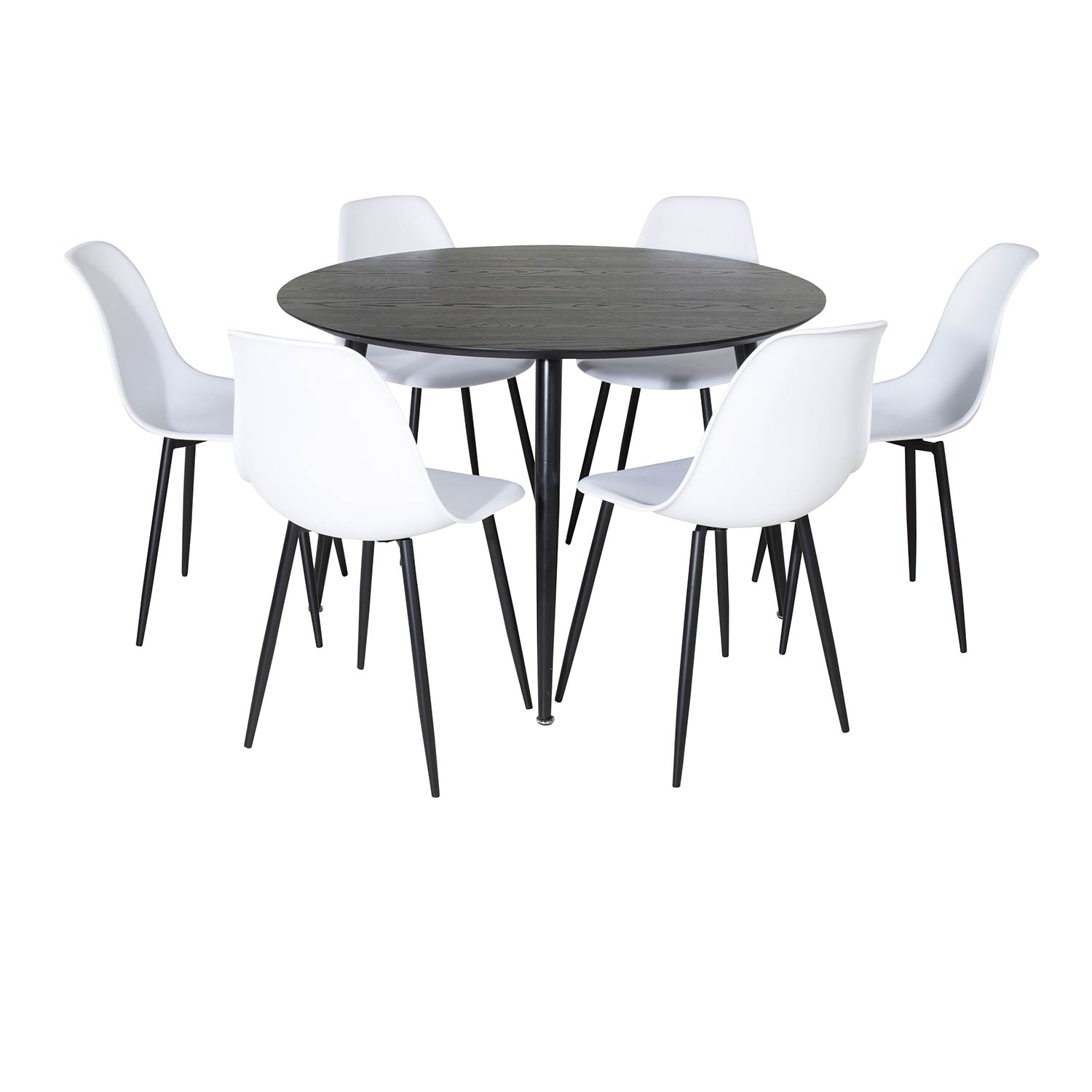 Matgrupp Venture Home Dipp Ø115 cm med 6 Polar Plast Stolar