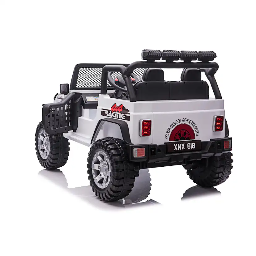 Elbil Nordic Play Offroader 12V7AH EVA hjul vit