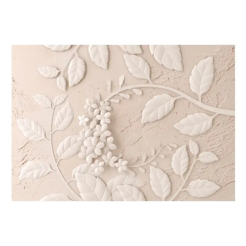 Fototapet Arkiio Självhäftande Paper Flowers Beige