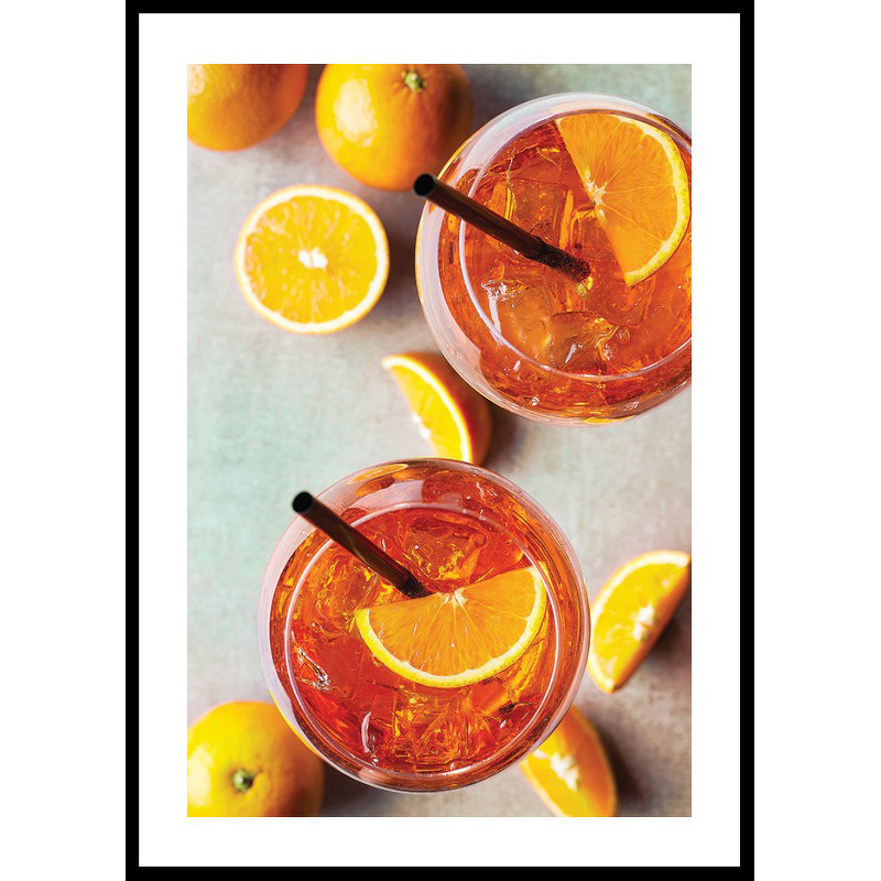 Poster Gallerix Aperol Spritz Cocktail And Oranges