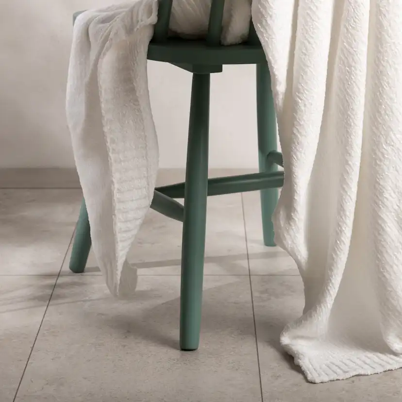 Ally Throw Polyester/shiny chenille - White / - 130*170 Vit